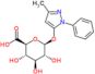 3-methyl-1-phenyl-1H-pyrazol-5-yl beta-D-glucopyranosiduronic acid