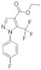 1H-Pyrazole-4-carboxylic acid, 1-(4-fluorophenyl)-5-(trifluoromethyl)-, ethyl ester