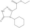 Ethyl 4-cyclohexyl-4,5-dihydro-5-thioxo-1H-1,2,4-triazole-3-acetate