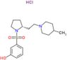 3-({(2R)-2-[2-(4-methylpiperidin-1-yl)ethyl]pyrrolidin-1-yl}sulfonyl)phenol hydrochloride (1:1)
