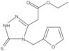 Ethyl 4-(2-furanylmethyl)-4,5-dihydro-5-thioxo-1H-1,2,4-triazole-3-acetate