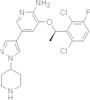 3-[1-(2,6-Dichloro-3-fluoro-phenyl)-ethoxy]-5-(1-piperidin-4-yl-1H-pyrazol-4-yl)-pyridin-2-ylamine