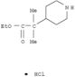 4-Piperidineaceticacid, a,a-dimethyl-, ethyl ester, hydrochloride (1:1)