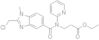 ethyl 3-(2-(chloromethyl)-1-methyl-N-(pyridin-2-yl)-1H-benzo[d]imidazole-5-carboxamido)propanoate
