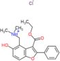 3-Benzofurancarboxylic acid, 4-[(dimethylamino)methyl]-5-hydroxy-2-phenyl-, ethyl ester, hydrochlo…