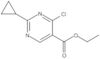 5-Pyrimidinecarboxylic acid, 4-chloro-2-cyclopropyl-, ethyl ester