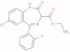 Ethyl 7-chloro-5-(o-fluorophenyl)-2,3-dihydro-2-oxo-1H-1,4-benzodiazepine-3-carboxylate