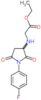 ethyl N-[1-(4-fluorophenyl)-2,5-dioxopyrrolidin-3-yl]glycinate