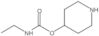 Carbamic acid, ethyl-, 4-piperidinyl ester