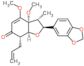 (2R,3S,3aS,7S,7aR)-2-(1,3-Benzodioxol-5-yl)-3,3a,7,7a-tetrahydro-3a,4-dimethoxy-3-methyl-7-(2-prop…