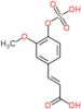(2E)-3-[3-methoxy-4-(sulfooxy)phenyl]prop-2-enoic acid