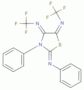 N-[3-phenyl-4,5-bis[(trifluoromethyl)imino]thiazolidin-2-ylidene]aniline