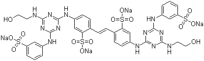 Benzenesulfonic acid, 2,2′-(1,2-ethenediyl)bis[5-[[4-[(2-hydroxyethyl)amino]-6-[(3-sulfophenyl)a...