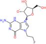 (2R,3R,4R,5R)-2-[2-amino-7-(2-fluoroethyl)-6-oxo-6,7-dihydro-3H-purin-9-ium-9-yl]-4-hydroxy-5-(hyd…