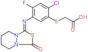 [(2-chloro-4-fluoro-5-{[(1Z)-3-oxotetrahydro[1,3,4]thiadiazolo[3,4-a]pyridazin-1-ylidene]amino}phenyl)sulfanyl]acetic acid