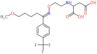 2-[2-[(E)-[5-methoxy-1-[4-(trifluoromethyl)phenyl]pentylidene]amino]oxyethylamino]butanedioic acid