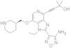 4-[2-(4-Amino-1,2,5-oxadiazol-3-yl)-1-ethyl-7-[(3S)-3-piperidinylmethoxy]-1H-imidazo[4,5-c]pyridin-4-yl]-2-methyl-3-butyn-2-ol