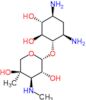 (1S,2R,3R,4S,6R)-4,6-diamino-2,3-dihydroxycyclohexyl 3-deoxy-4-C-methyl-3-(methylamino)-beta-L-ribopyranoside