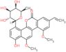 (1R)-1,5-anhydro-6-deoxy-1-(8-ethenyl-1-hydroxy-10,12-dimethoxy-6-oxo-6H-dibenzo[c,h]chromen-4-yl)-D-galactitol