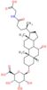 (2S,3S,4R,5R,6R)-6-{[(5R,7R,10S,13R,17R)-17-{(2R)-5-[(carboxymethyl)amino]-5-oxopentan-2-yl}-7-hydroxy-10,13-dimethylhexadecahydro-1H-cyclopenta[a]phenanthren-3-yl]oxy}-3,4,5-trihydroxytetrahydro-2H-pyran-2-carboxylic acid (non-preferred name)