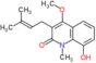 8-hydroxy-4-methoxy-1-methyl-3-(3-methylbut-2-en-1-yl)quinolin-2(1H)-one