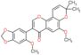 6-methoxy-3-(6-methoxy-1,3-benzodioxol-5-yl)-8,8-dimethyl-4H,8H-pyrano[2,3-f]chromen-4-one