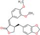 (3E,4R)-4-(1,3-benzodioxol-5-ylmethyl)-3-[(3,4-dimethoxyphenyl)methylidene]dihydrofuran-2(3H)-one