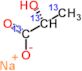 Acide propanoïque-13C3, 2-hydroxy-, sel monosodique, (2S)-