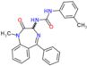 1-(1-methyl-2-oxo-5-phenyl-2,3-dihydro-1H-1,4-benzodiazepin-3-yl)-3-(3-methylphenyl)urea