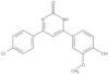 4-(4-Chlorophenyl)-6-(4-hydroxy-3-methoxyphenyl)-2(1H)-pyrimidinone