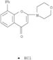 4H-1-Benzopyran-4-one,2-(4-morpholinyl)-8-phenyl-, hydrochloride (1:1)