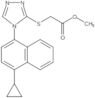 Acetic acid, 2-((4-(4-cyclopropyl-1-naphthalenyl)-4H-1,2,4-triazol-3-yl)thio)-, methyl ester