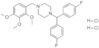 Piperazine, 1-[bis(4-fluorophenyl)methyl]-4-[(2,3,4-trimethoxyphenyl)methyl]-, hydrochloride (1:2)