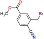 methyl 3-(bromomethyl)-4-cyano-benzoate