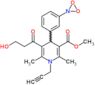 methyl 4-(3-dioxaziridin-3-ylphenyl)-5-(3-hydroxypropanoyl)-2,6-dimethyl-1-prop-2-yn-1-yl-1,4-dihydropyridine-3-carboxylate