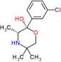 (-)-(2R,3R)-2-(3-chlorophenyl)-3,5,5-trimethyl-2-morpholinol