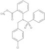 Benzoic acid, 2-[[(4-chlorophenyl)methyl](phenylsulfonyl)amino]-, methyl ester