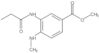 Benzoic acid, 4-(methylamino)-3-[(1-oxopropyl)amino]-, methyl ester