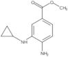 Benzoic acid, 4-amino-3-(cyclopropylamino)-, methyl ester