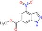 1H-Indazole-6-carboxylic acid, 4-nitro-, methyl ester