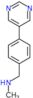 N-methyl-1-(4-pyrimidin-5-ylphenyl)methanamine