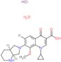 1-cyclopropyl-6-fluoro-8-methoxy-7-[(4aS,7aS)-octahydro-6H-pyrrolo[3,4-b]pyridin-6-yl]-4-oxo-1,4-dihydroquinoline-3-carboxylic acid hydrochloride hydrate