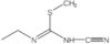 Methyl N-cyano-N′-ethylcarbamimidothioate