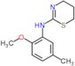 N-(2-methoxy-5-methylphenyl)-5,6-dihydro-4H-1,3-thiazin-2-amine