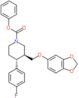 Phenyl (3S,4R)-3-[(1,3-benzodioxol-5-yloxy)methyl]-4-(4-fluorophenyl)-1-piperidinecarboxylate