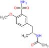 N-[(2R)-1-(4-methoxy-3-sulfamoylphenyl)propan-2-yl]acetamide