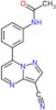 N-[3-(3-cyanopyrazolo[1,5-a]pyrimidin-7-yl)phenyl]acetamide