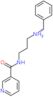 N-benzyl-3-[(pyridin-3-ylcarbonyl)amino]propan-1-aminium