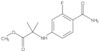 Alanine, N-[4-(aminocarbonyl)-3-fluorophenyl]-2-methyl-, methyl ester