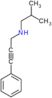 N-(2-methylpropyl)-3-phenylprop-2-yn-1-amine
